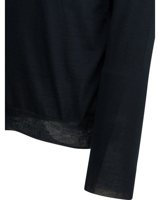 Valentino Blue "Vlogo Signature" Crewneck Sweater for men