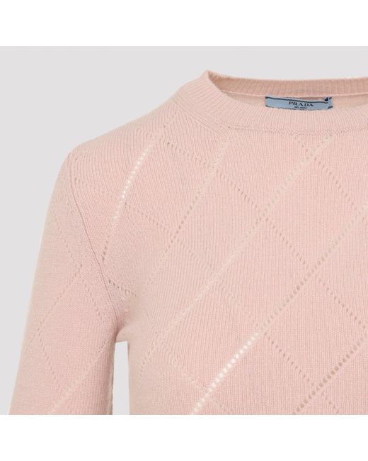 Prada Pink Cashmere Sweater