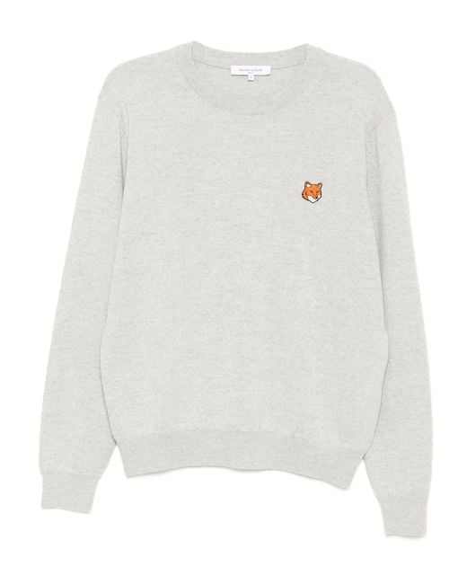 Maison Kitsuné White Fox Head Merino Regular Jumper