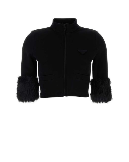 Prada Black Cotton Blend Jacket