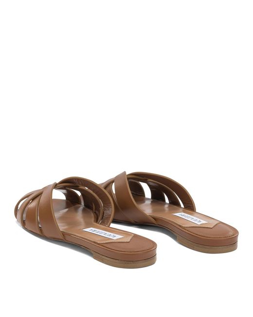 Aquazzura Brown "Copacabana" Slide