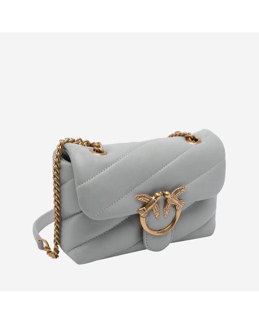 Pinko Gray Love Baby Puff Shoulder Bag