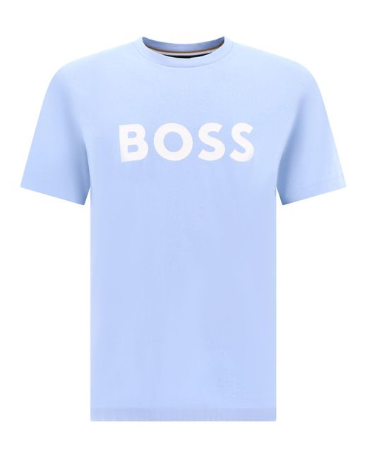 Camiseta de "Tiburt" Boss de hombre de color Blue