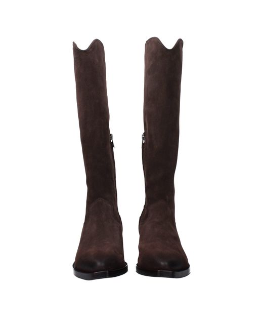 Ash Brown Stivali Dolly Donna Camoscio Marrone/Testa Di Moro