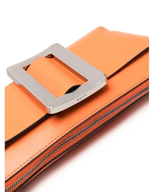 Boyy Orange Buckle Pouchettleder -Leder -Umhängetasche