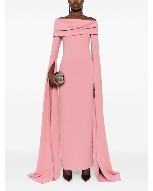 Solace London Pink Nuri Midi Dress