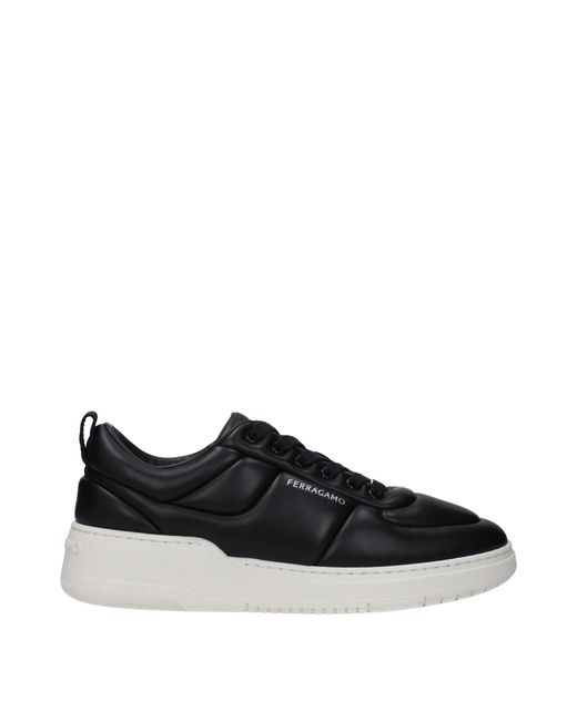 Ferragamo Black Sneakers Caro Uomo Pelle Nero for men