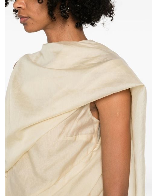 Entire studios Natural Side Drape Top Soft Tan