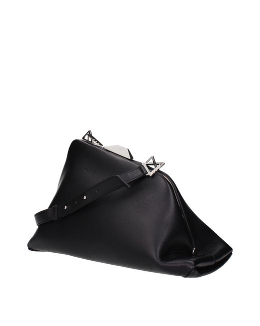 The Attico Black Pochette Leather