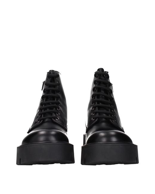 Prada Black Ankle Boots Leather