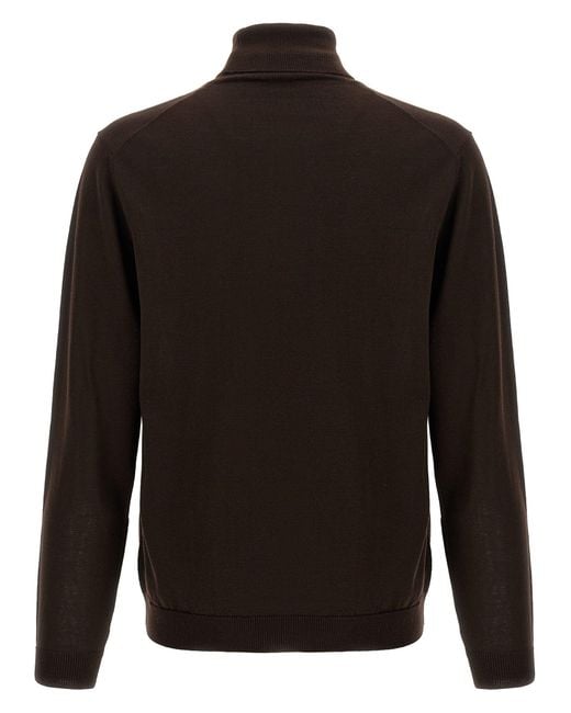 Roberto Collina Black Wool Turtleneck Sweater Sweater, Cardigans for men
