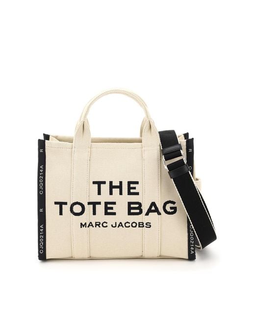 Marc Jacobs Der Jacquard Traveler -einkaufstasche Klein in het Natural