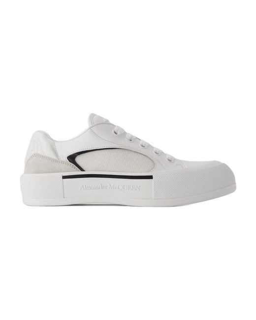 Sneakers surdimensionnés Alexander MC Queen Leather White / Black Alexander McQueen pour homme en coloris Gray