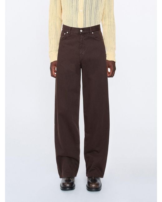 Séfr Brown Wide Cut Jeans for men