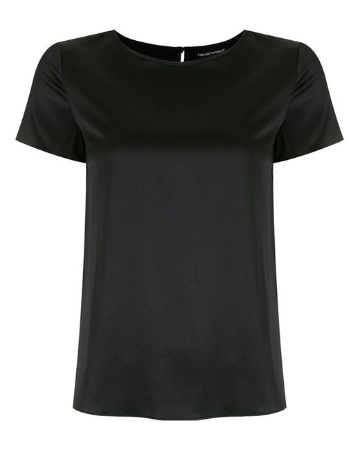 Blouse En Soie Emporio Armani en coloris Black