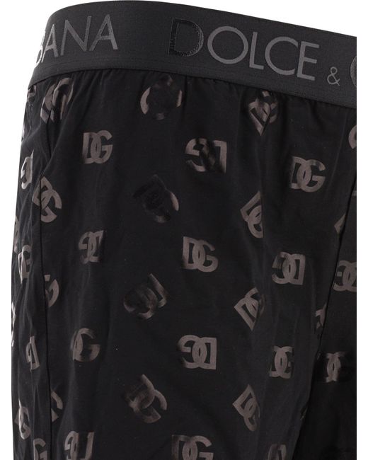 DG Logo Boxer Shorts di Dolce & Gabbana in Black da Uomo