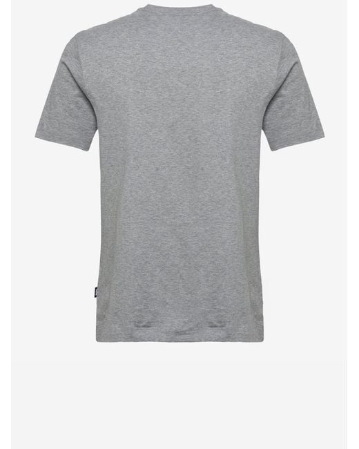 Boss Gray Cotton T Shirt With Logo for men