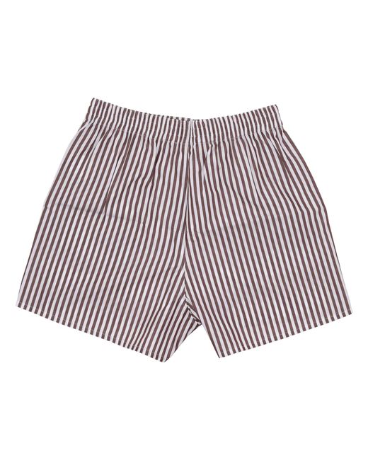 LA ROSE Red Cotton Buttoned Shorts