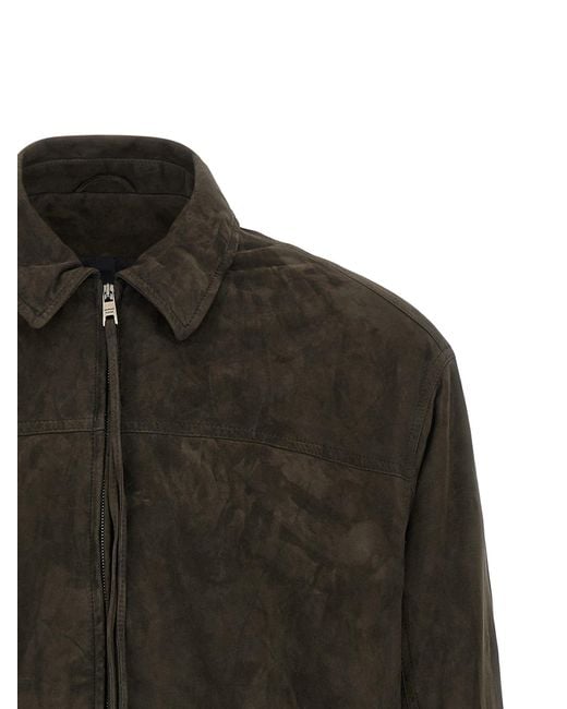 Giorgio Brato Black Suede Jacket for men