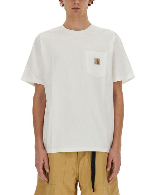 Carhartt White T Shirt With Pocket