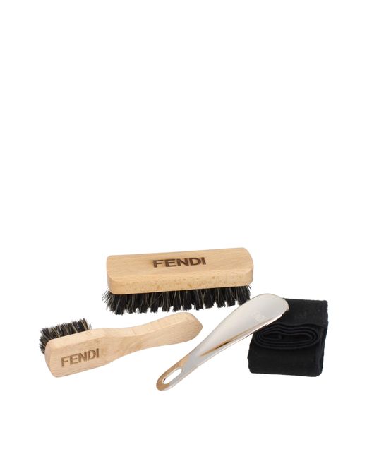 Fendi Black Idee Regalo Shoes Kit Uomo Tessuto Grigio/Nero