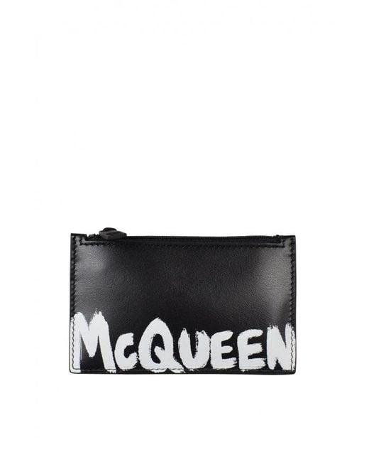 McQueen Black Alexander Mc Queen Card Holder for men