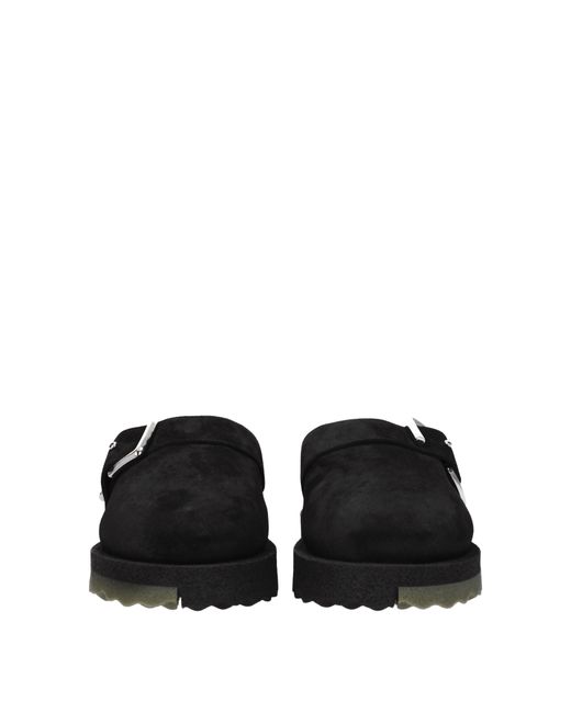 Off-White c/o Virgil Abloh Black Slippers And Hooves Suede for men