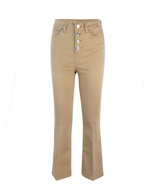 Pantaloni Bootcuti A Vita Alta di Liu Jo in Natural