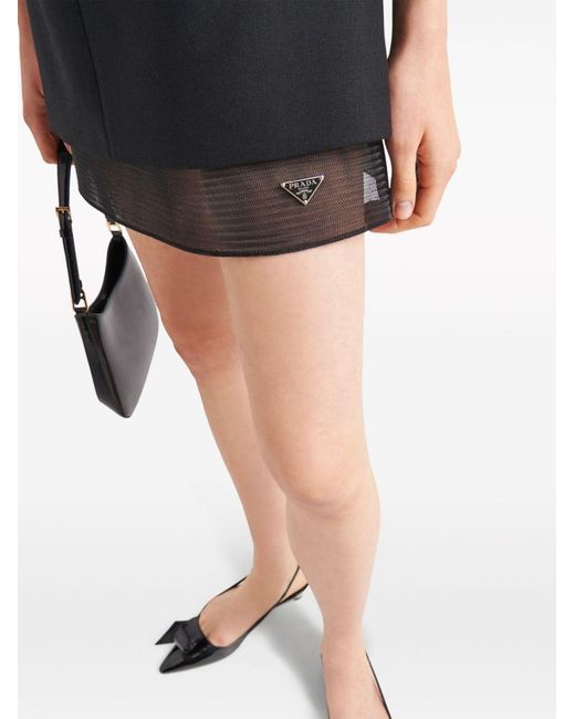 Prada Black Wool Short Dress Clothing