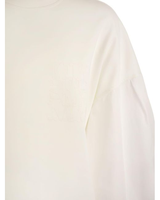 Max Mara White Agora Poplin T Shirt Dress