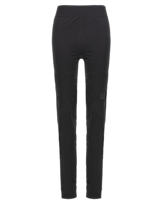 MM6 by Maison Martin Margiela Black High-Waisted Stretch Tech Fabric Leggings