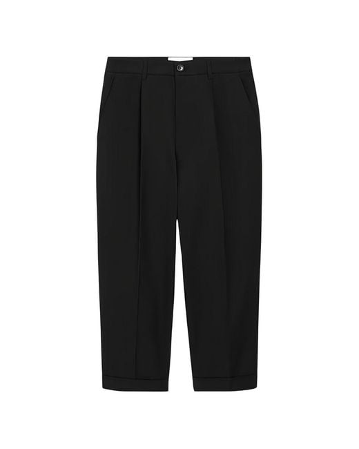 AMI Black Cotton Trousers for men