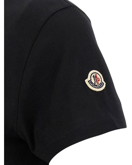 Moncler Black Logo Cotton T-Shirt