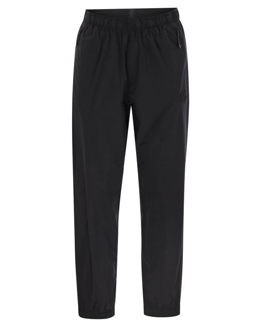 Moncler Black Joggers With Logo Patch for men