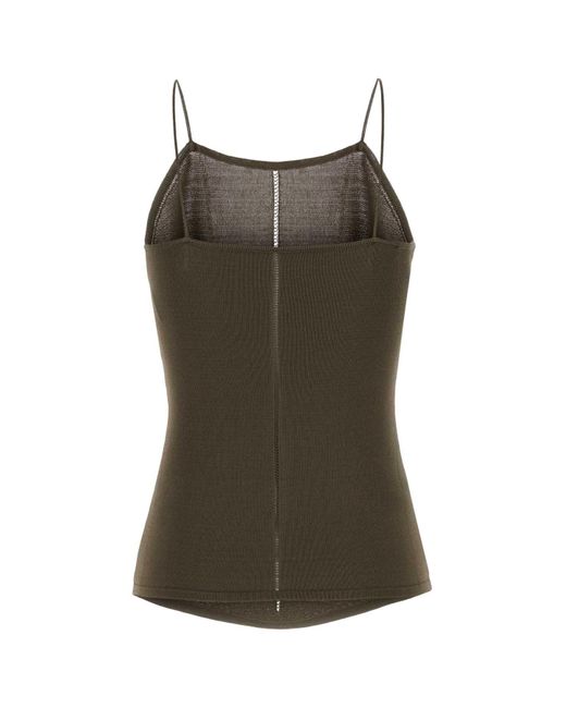 Lemaire Brown Army Viscose Blend Tank Top