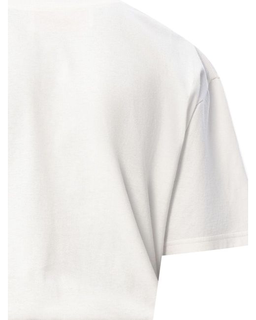Valentino Wit Zwart Logo Print T -shirt in het White voor heren