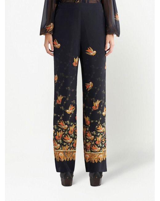 Etro Straight Broek in het Blue