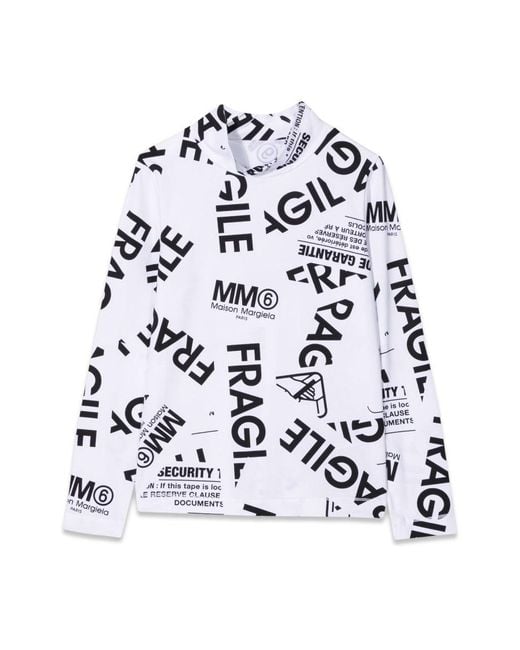 MM6 by Maison Margiela White T Shirts
