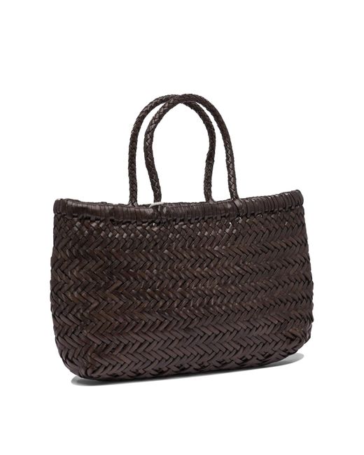 Dragon Diffusion Black Mini Flat Gora Basket 30x17x8 Cm Handbags Brown