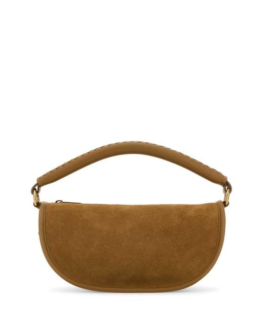 Burberry Brown Camel Suede Hebden Handbag