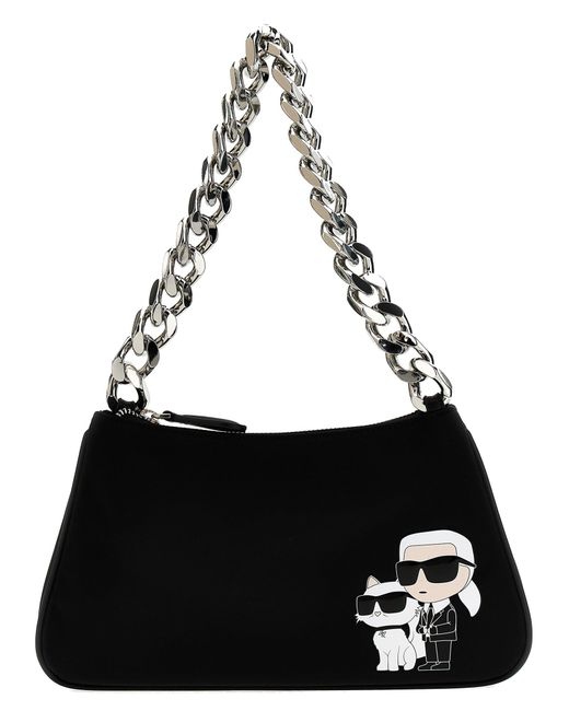 Karl Lagerfeld Black Schultertasche