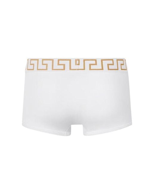 Versace White Boxer Con Greca