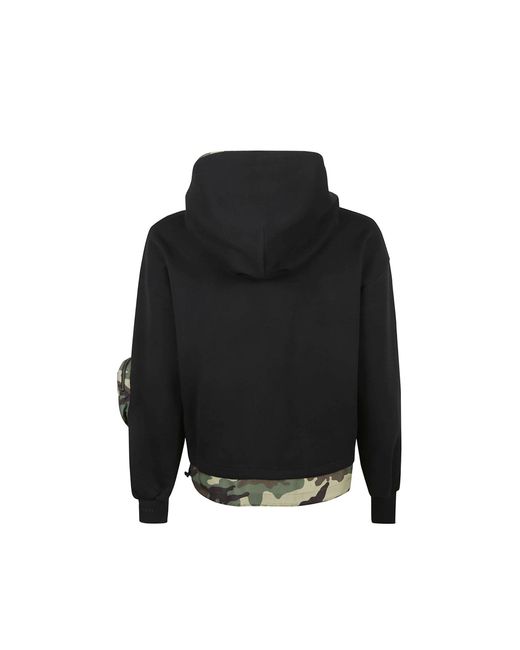 Dolce & Gabbana Camouflage Print Sweatshirt Met Capuchon in het Black voor heren