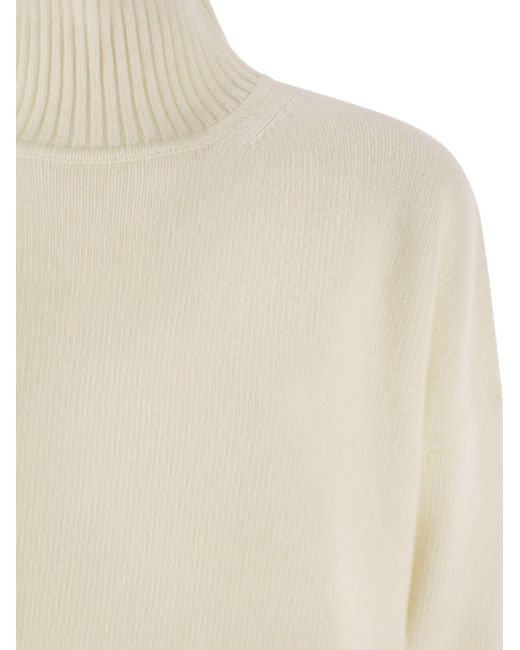 Weekend by Maxmara White Borgia Wool Turtleneck Sweater