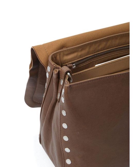 Zanellato Brown Postina Tabacco Baby Leather Handbag