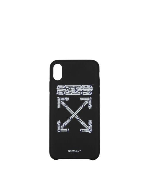 Off-White c/o Virgil Abloh Black Porta Iphone Iphone Xs Max Uomo Pvc Nero