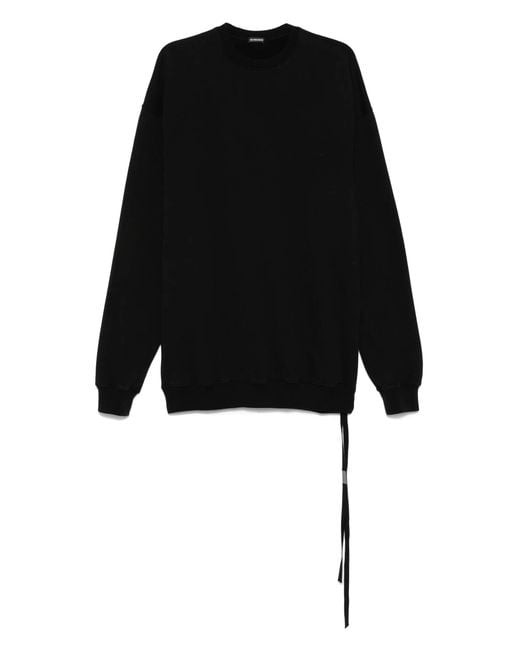 Ann Demeulemeester Black Femi High Comfort Crew Neck Sweater With "Eternal Roses" Print B0012830Fa185099