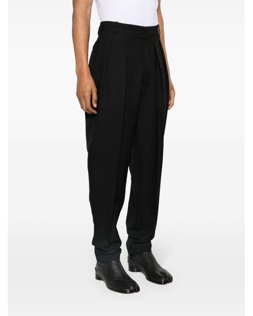 Random Identities Black Pleated Tapered Trouser