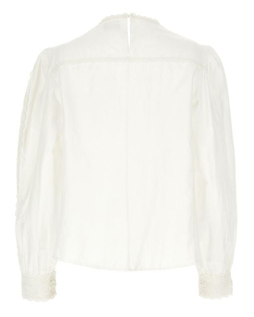 Isabel Marant White Valmira Shirt, Blouse