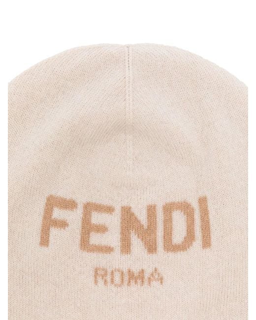Fendi Natural Beanie Rome